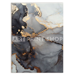 Grey Marble Tones Canvas Print