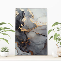 Grey Marble Tones Canvas Print