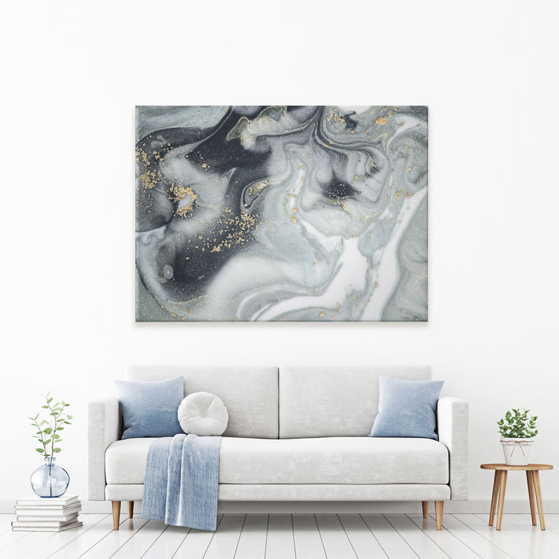 Marbled Grey Hues Canvas Print