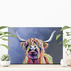 Multicolour Highland Cow Canvas Print – artprintshop.com
