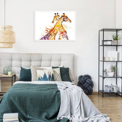 Watercolour Giraffes Framed Print