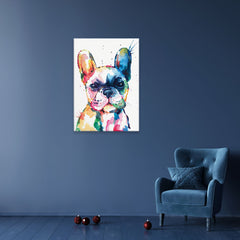 Watercolour Frenchie Canvas Print