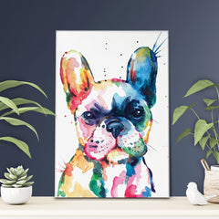 Watercolour Frenchie Canvas Print